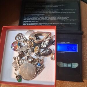 P40.$3 A GRAM: Vntg Wearable 925 Sterling Silver Charms & Pendants TESTED 94.8gr